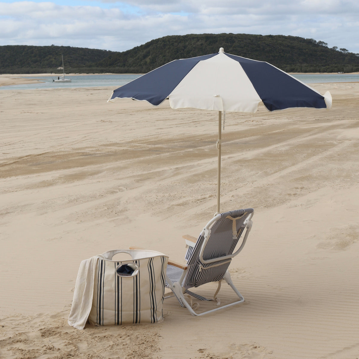 Compact Beach Umbrella Marine
