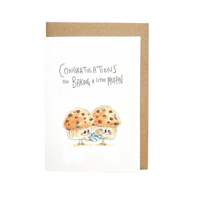 'Congratulations on Baking a Little Muffin' Card