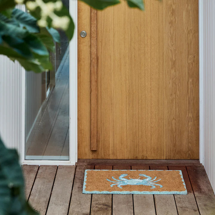 Crab Blue Doormat 45x75cm Lifestyle
