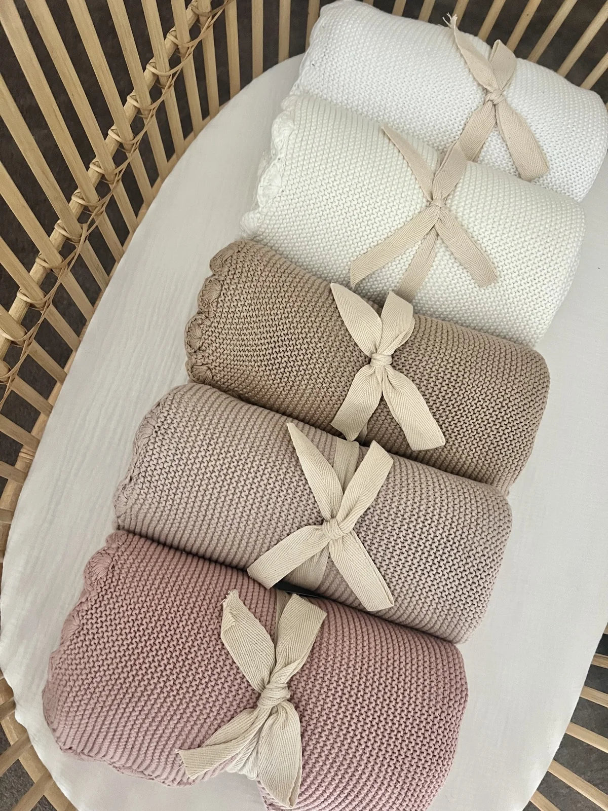Shell Baby Blanket White