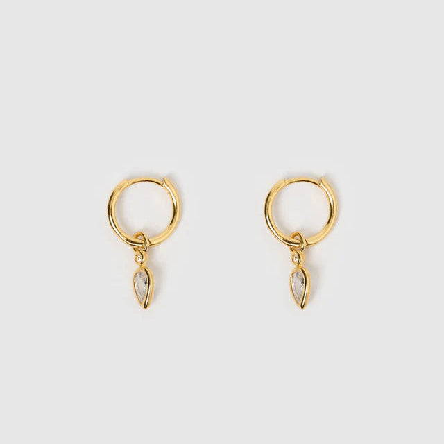 Daisy Gold Earrings | Stone