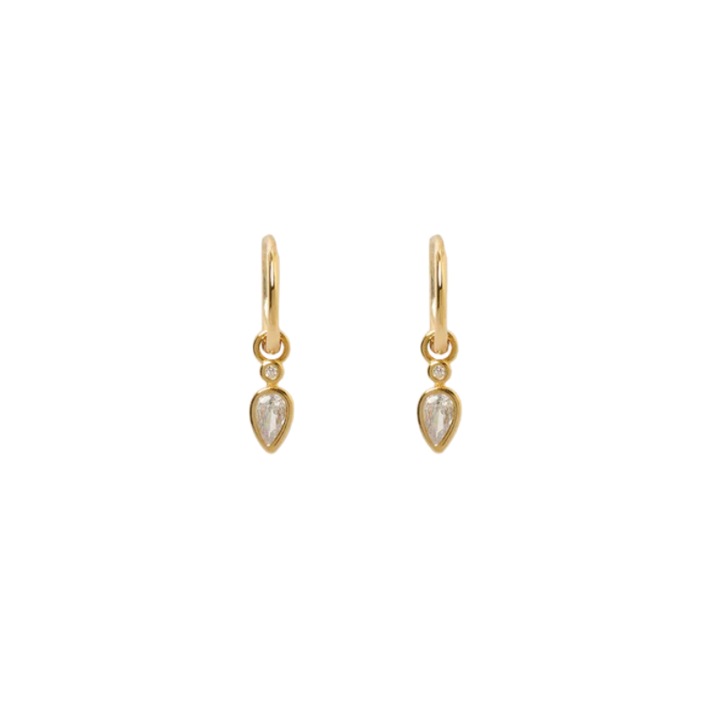 Daisy Gold Earrings | Stone