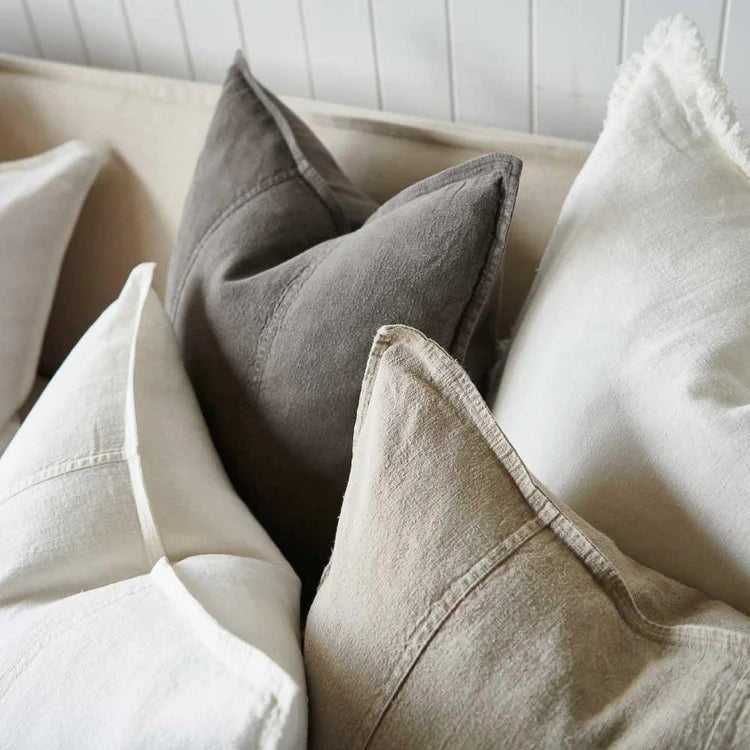 Luca Off White Linen Cushion