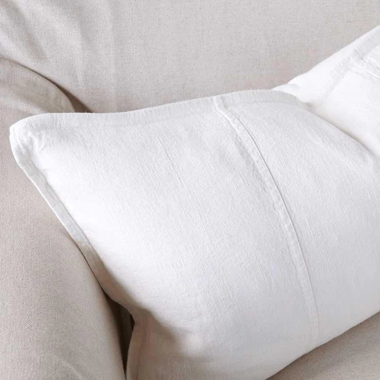 Luca Off White Linen Lumbar Cushion