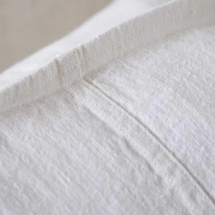 Luca Off White Linen Lumbar Cushion