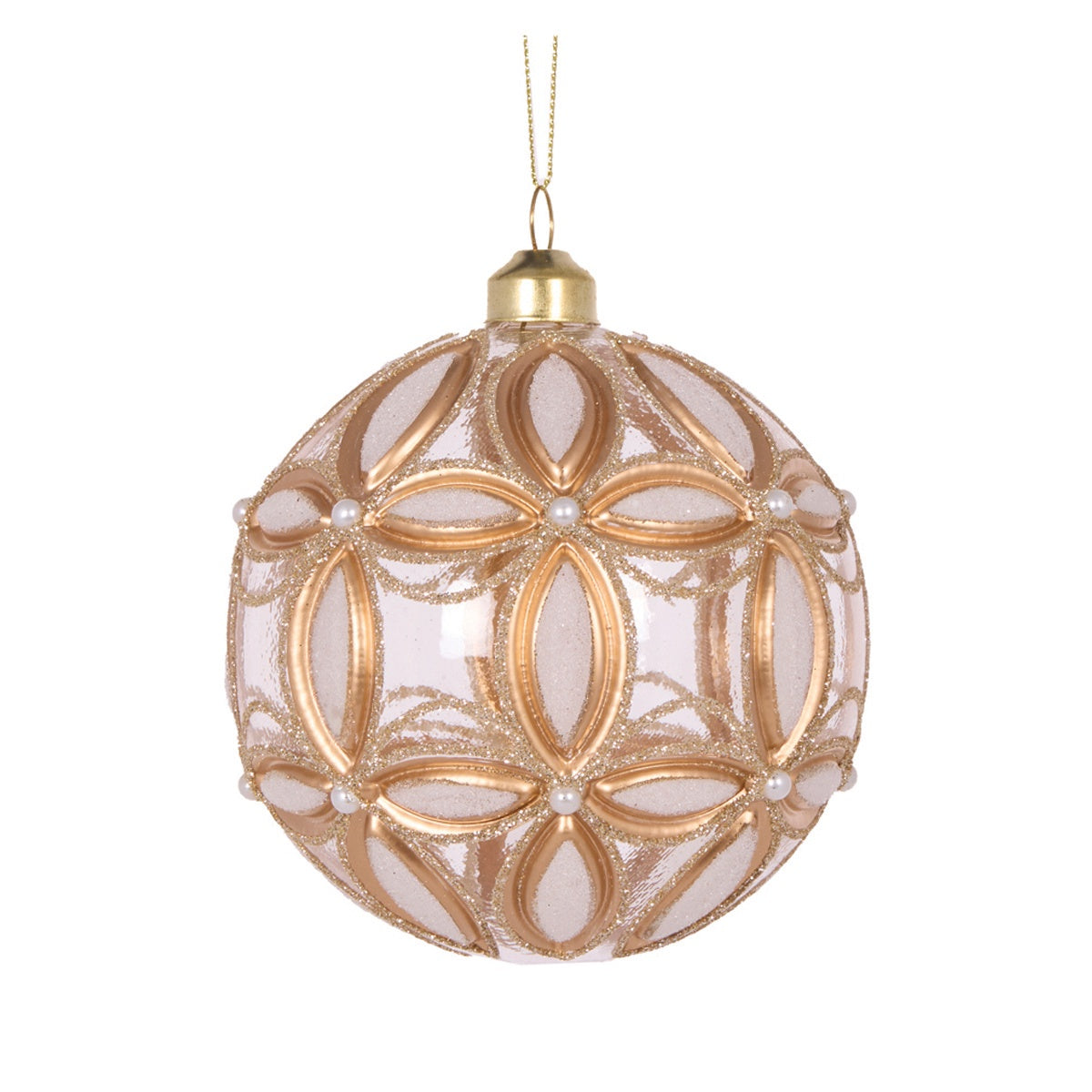 Embossed Fleur Bauble