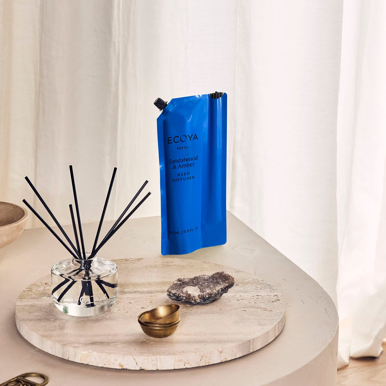 ECOYA Sandalwood Amber Diffuser Refill Lifestyle