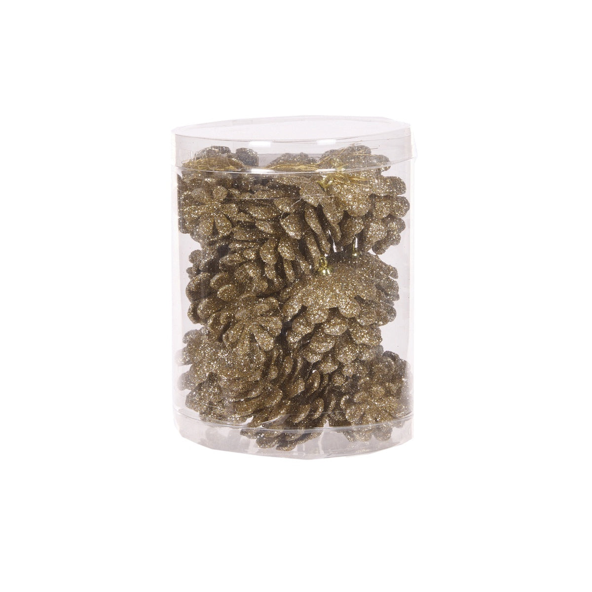 Mini Champagne Glitter Pinecones | 12/Pack