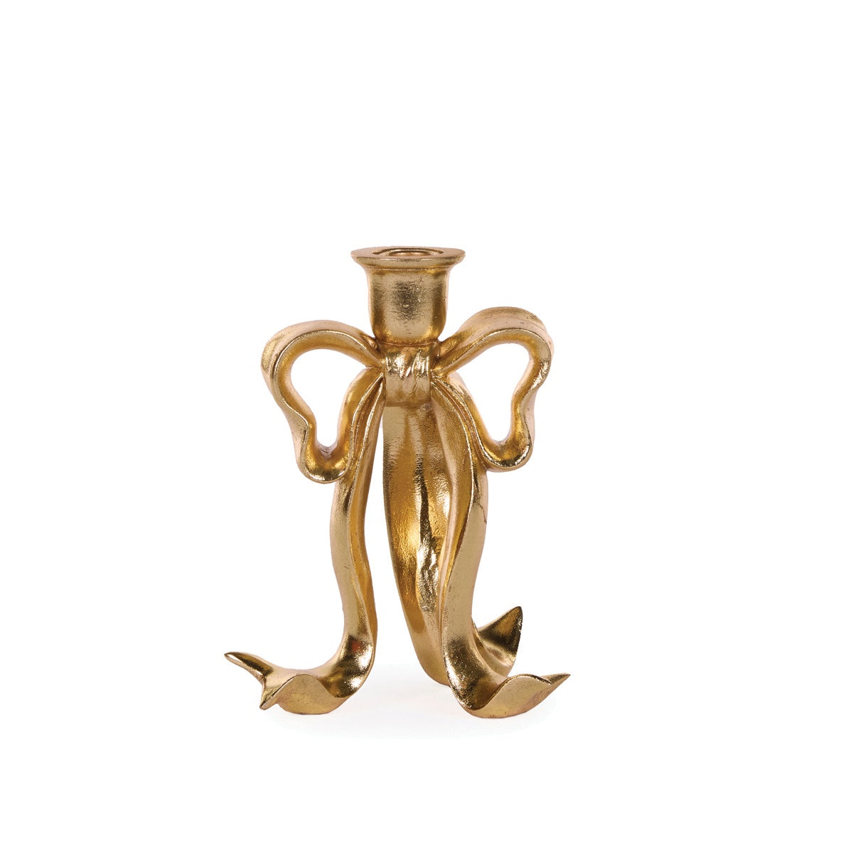 Gilded Bow Candle Holder | Medium