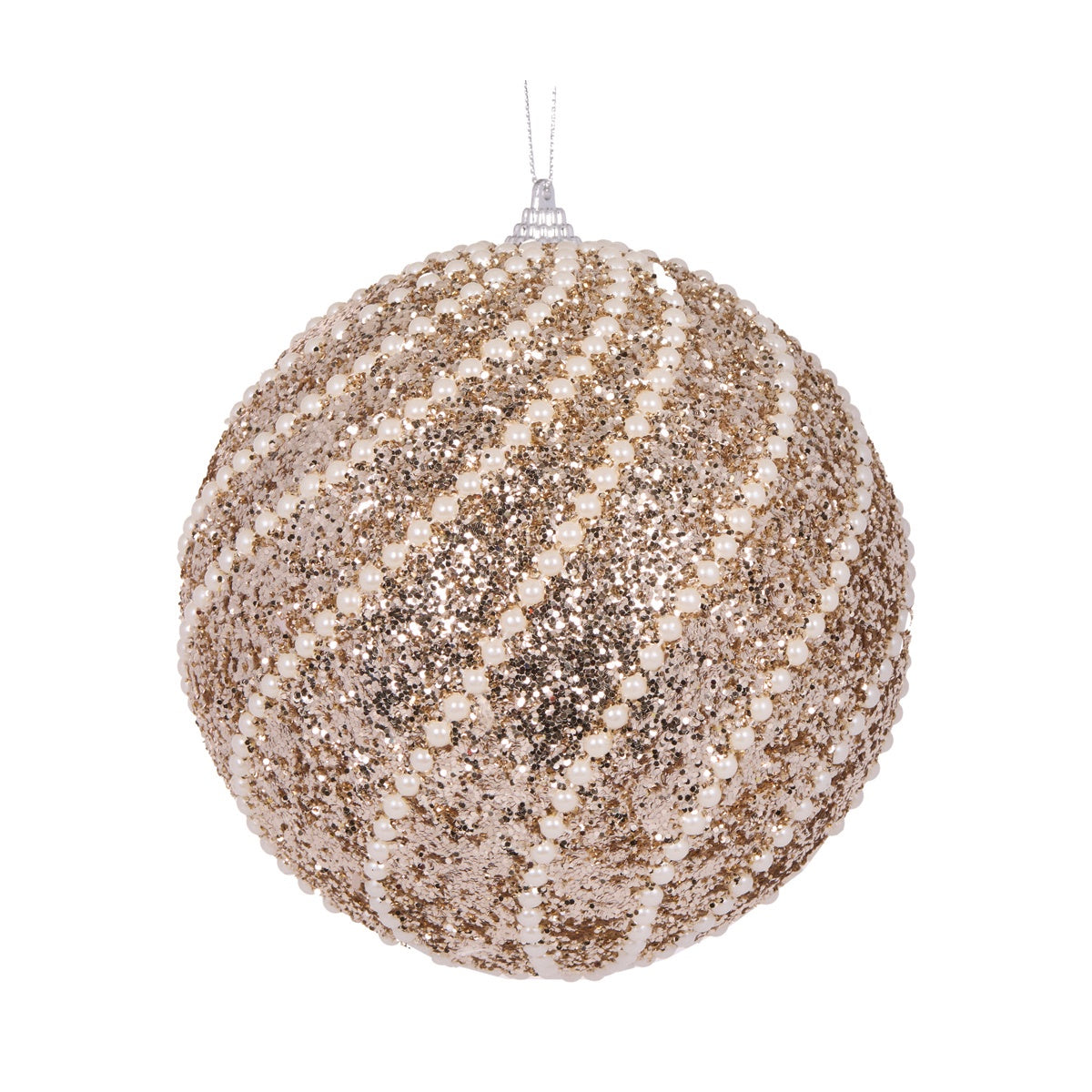 Champagne Pearl Swirl Bauble | XL