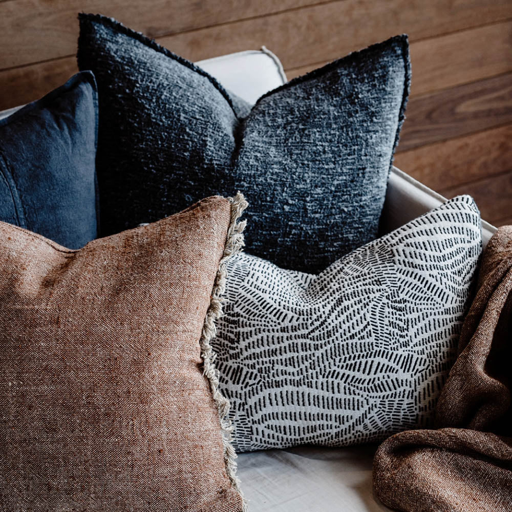 Eadie Tabako Linen Cushion Lifestyle