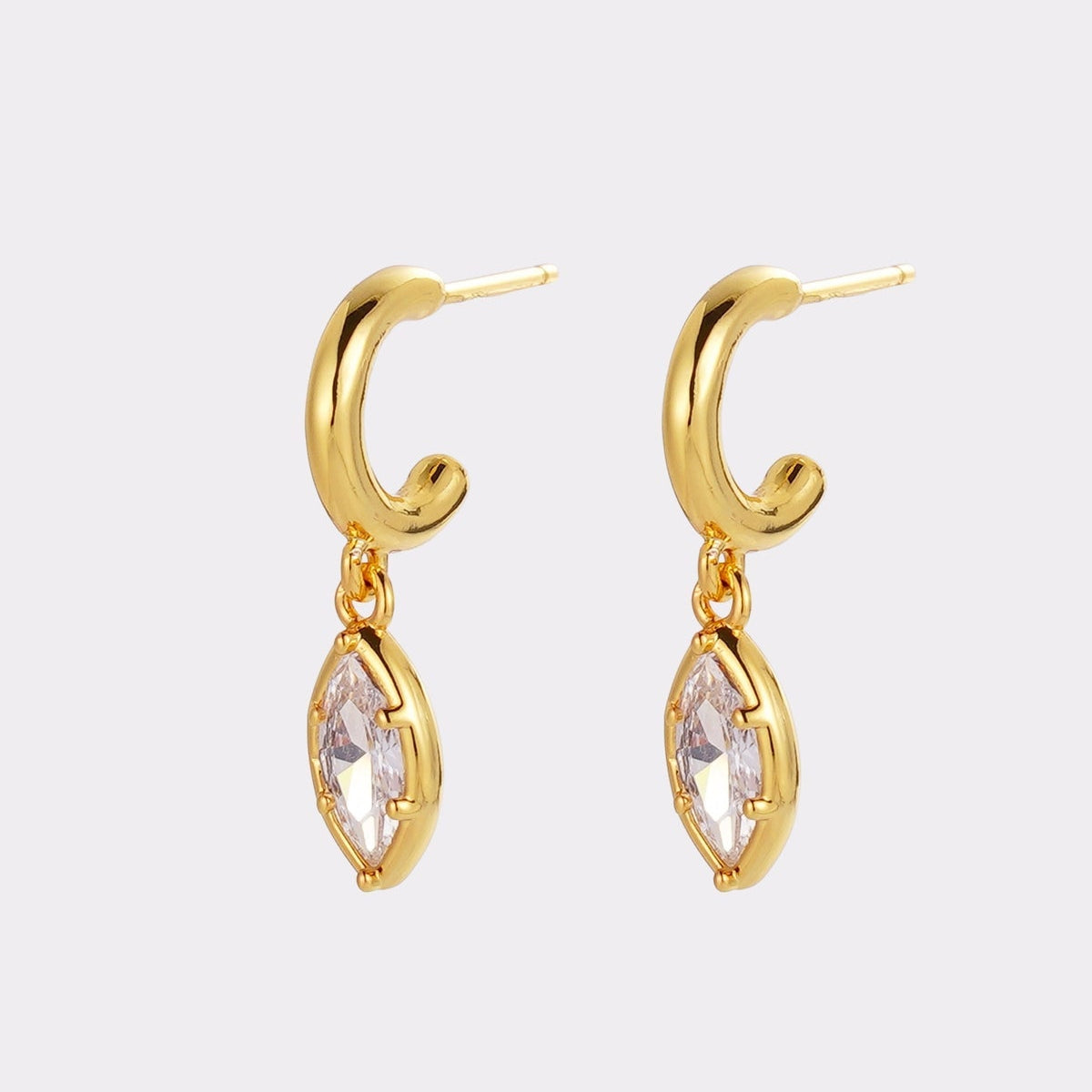 Eden Crystal Hoop | Gold