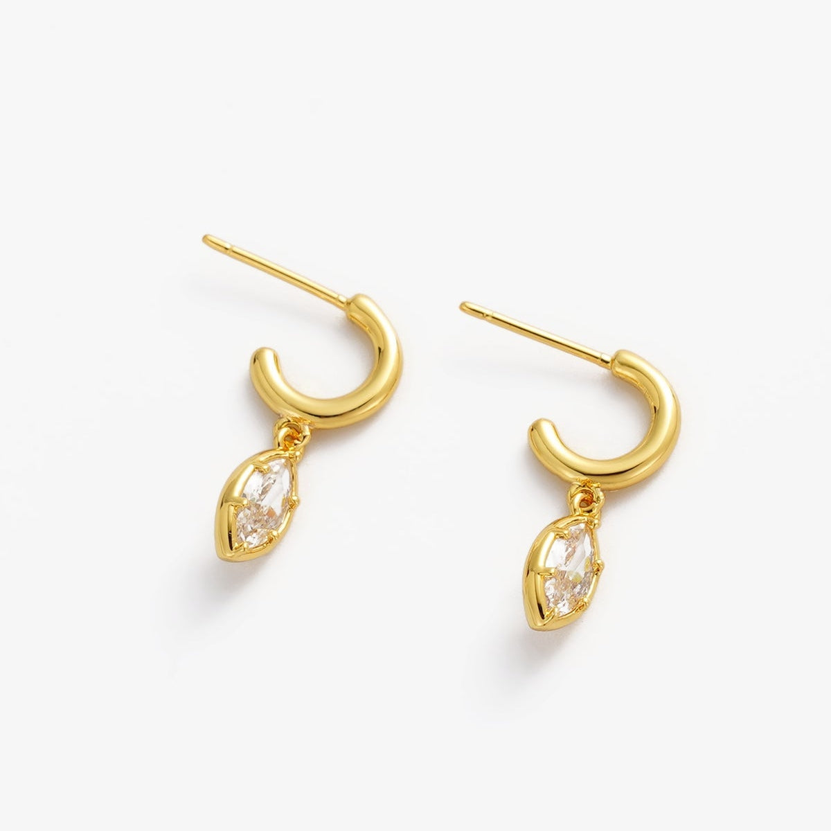 Eden Crystal Hoop | Gold