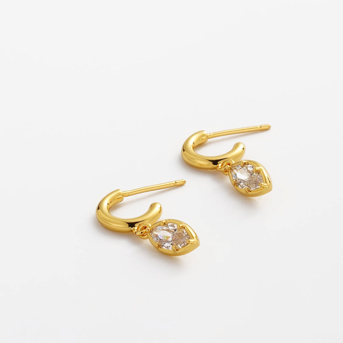Eden Crystal Hoop | Gold