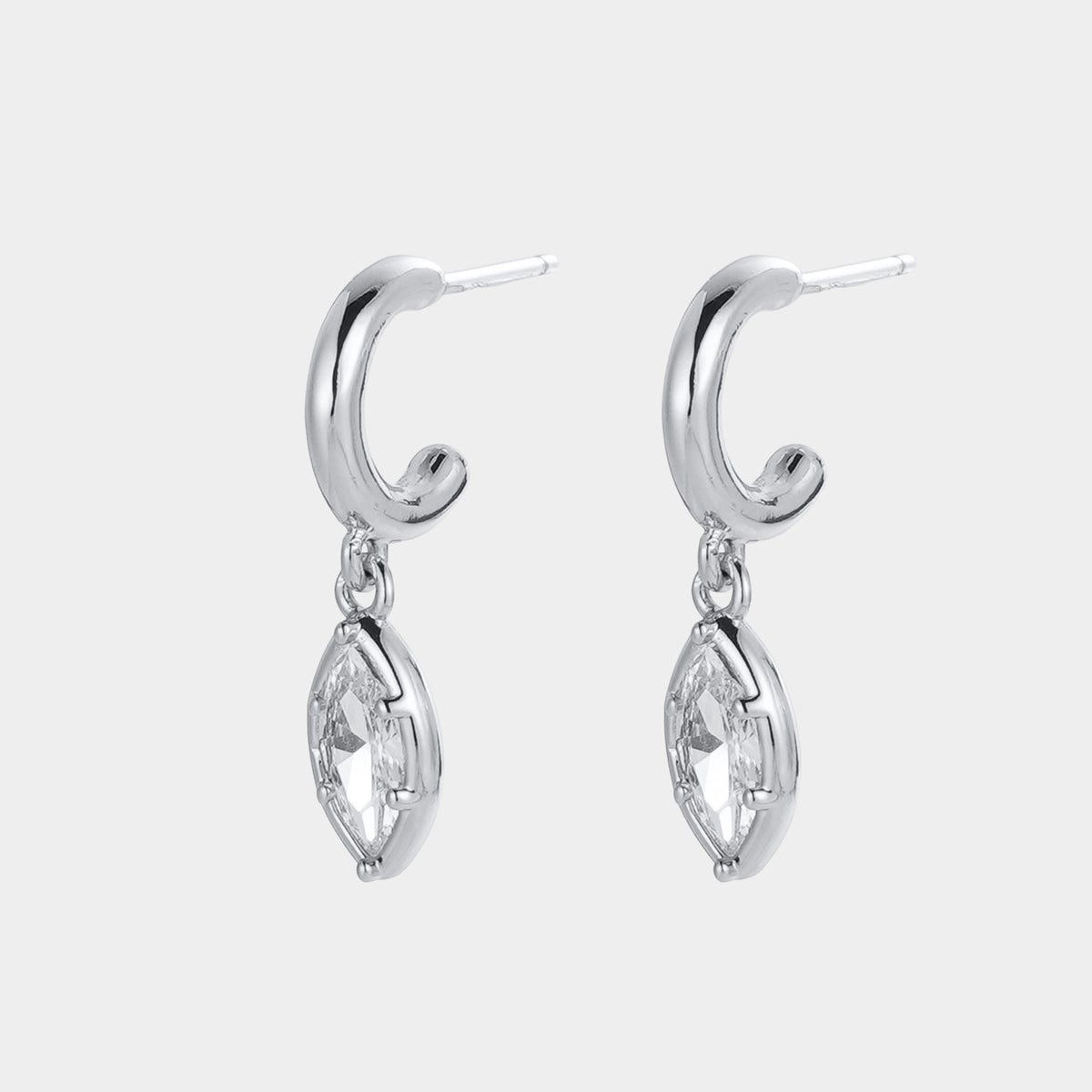 Eden Crystal Hoop | Silver