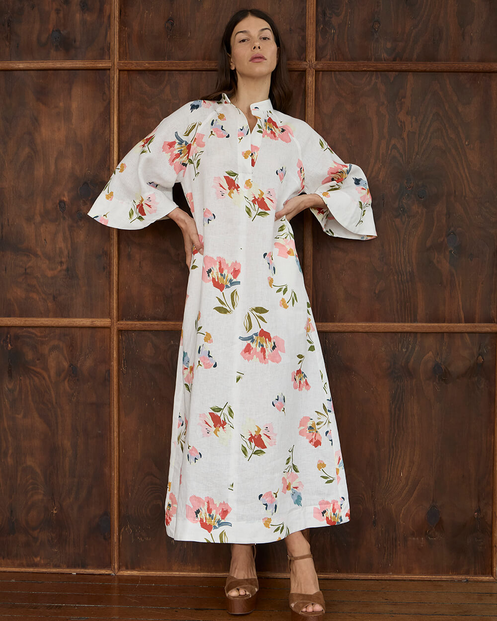 Eleni Dress | White Vintage Floral