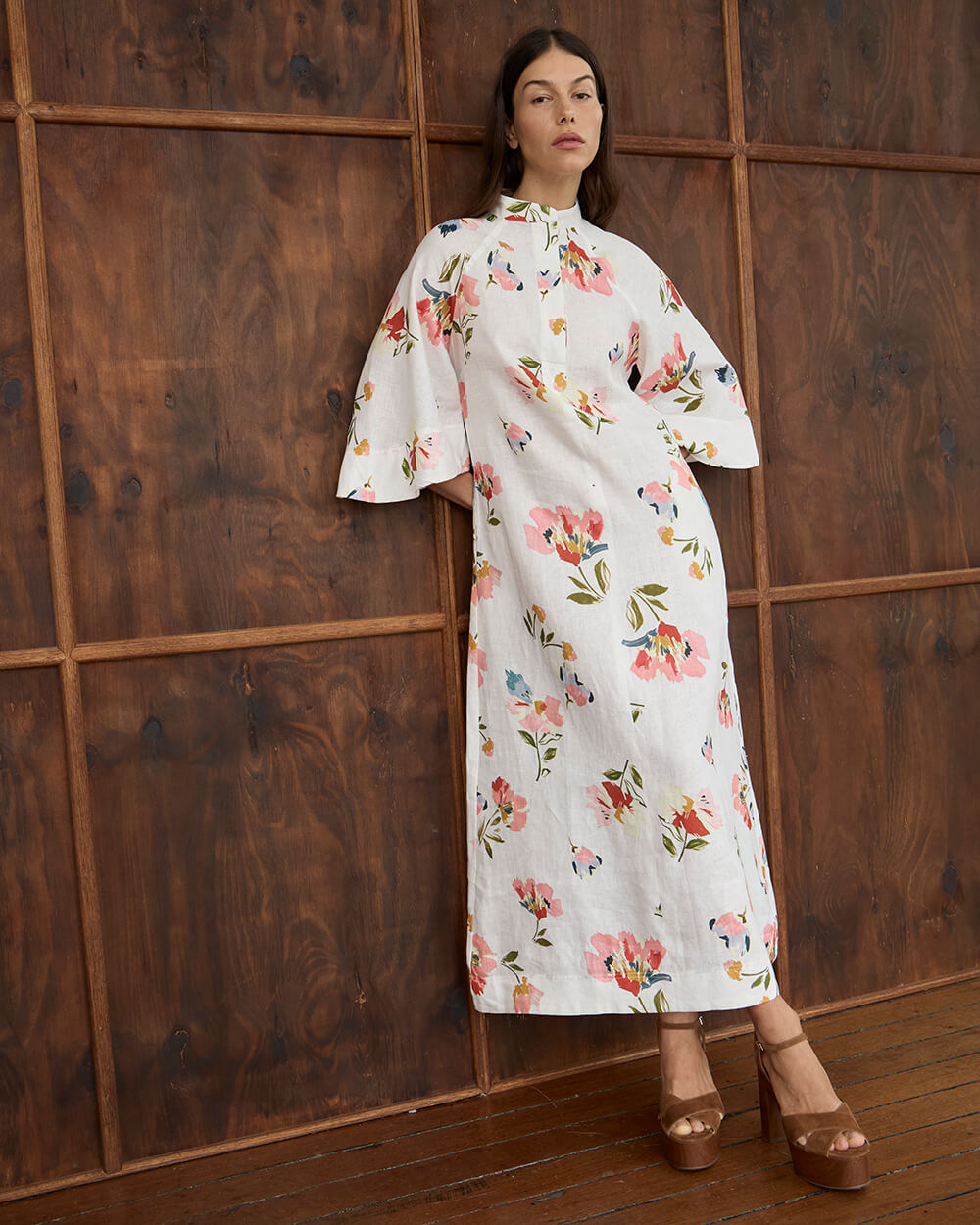 Eleni Dress | White Vintage Floral