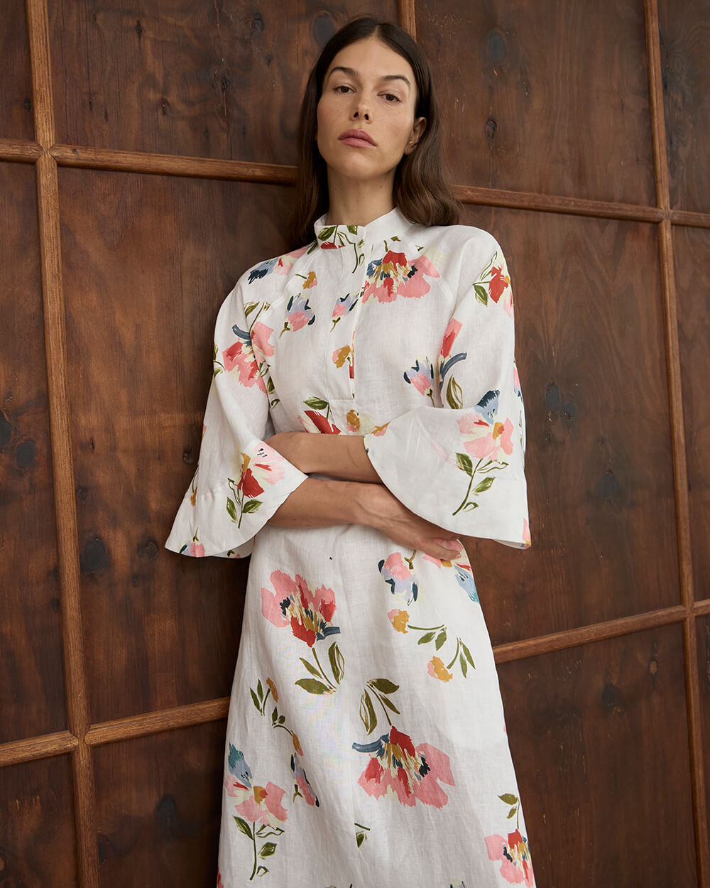 Eleni Dress | White Vintage Floral