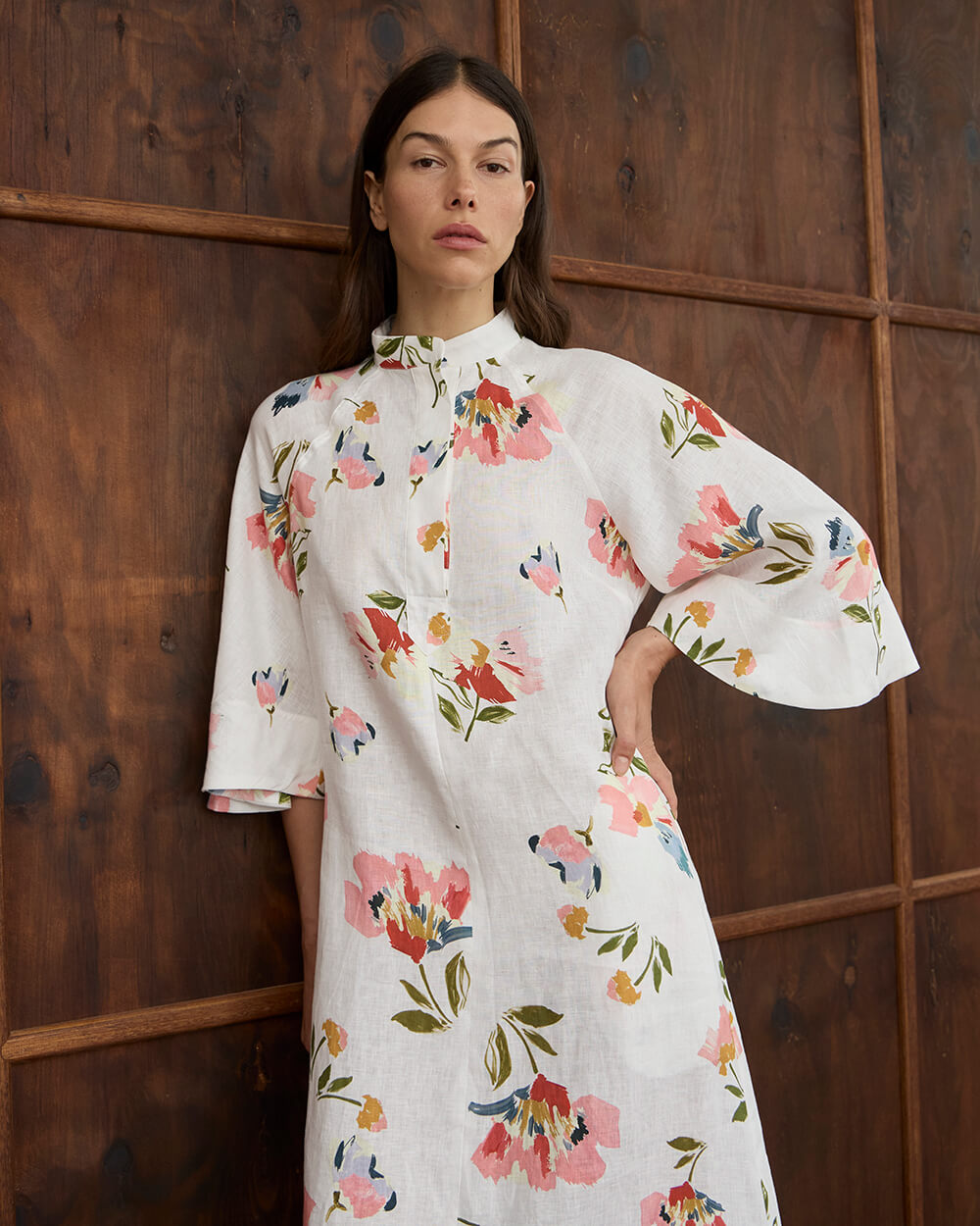 Eleni Dress | White Vintage Floral