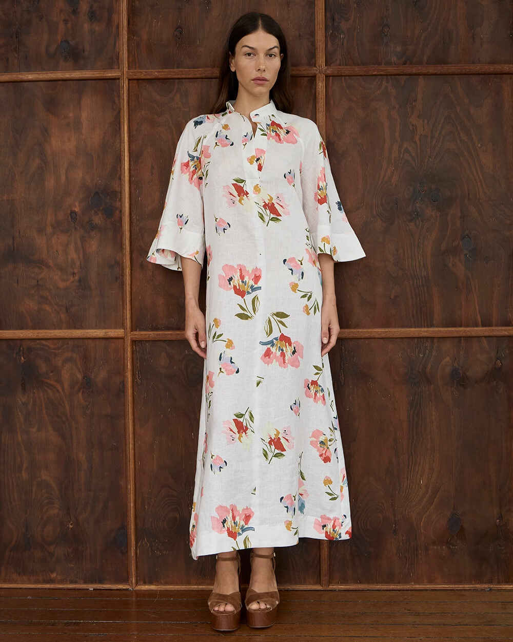Eleni Dress | White Vintage Floral