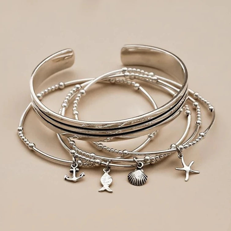 Fan Shell Bracelet | Silver