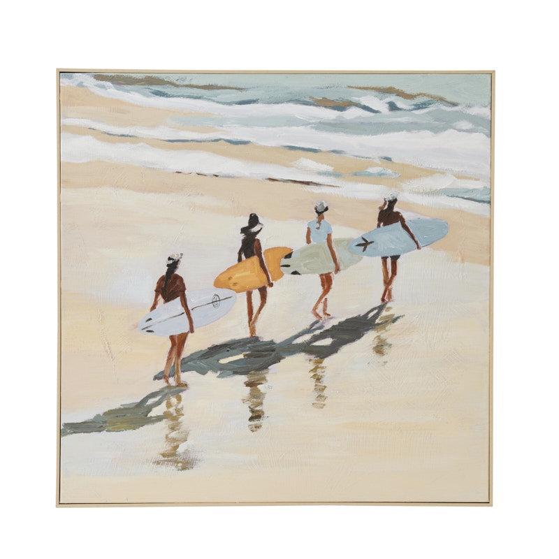 Surfers Natural Frame Oil Painting