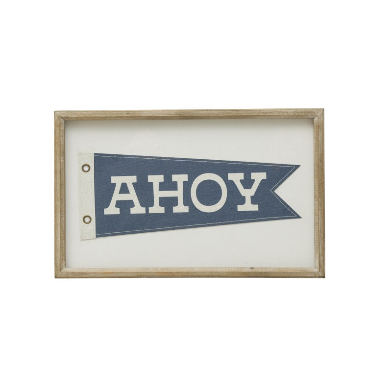Ahoy Glass Frame Artwork