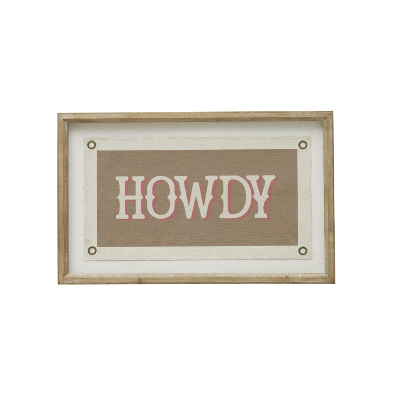 Howdy Glass Frame Artwork