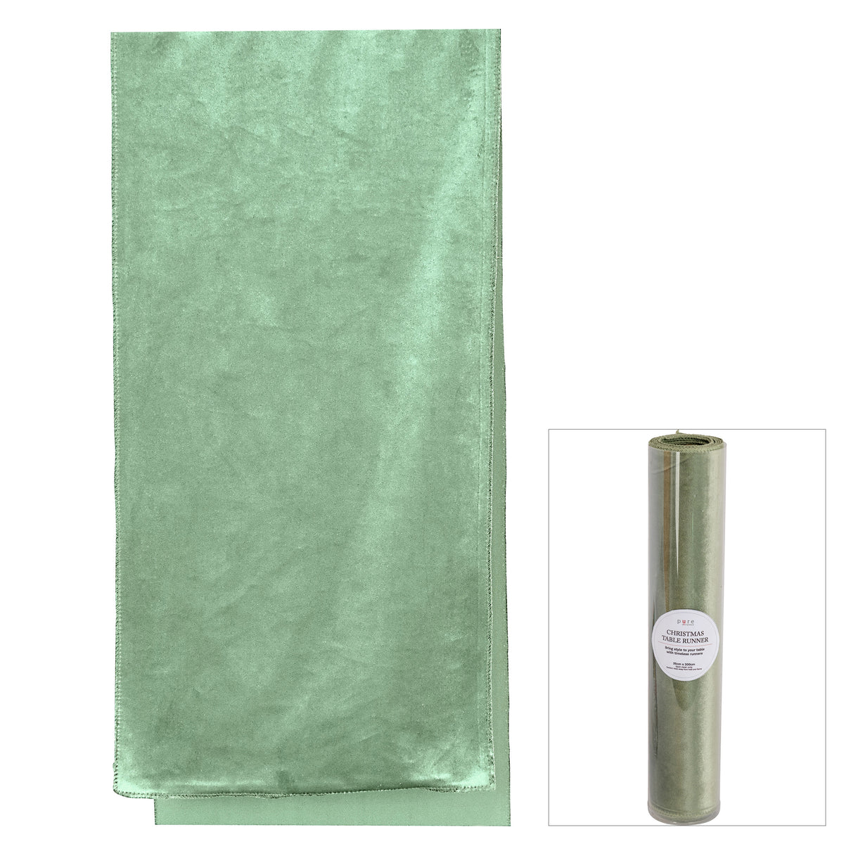 Mint Luxe Velvet Table Runner