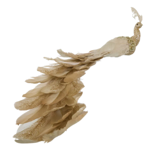 Flamenco Clip on Peacock | Gold
