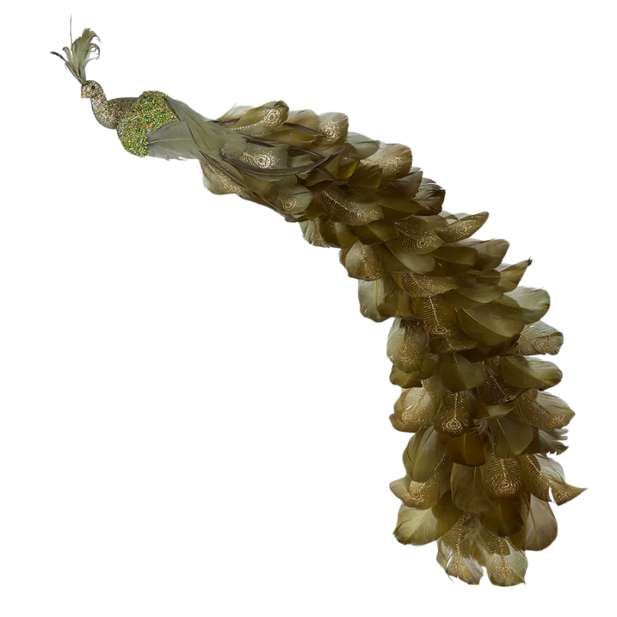 Flamenco Clip on Peacock | Green