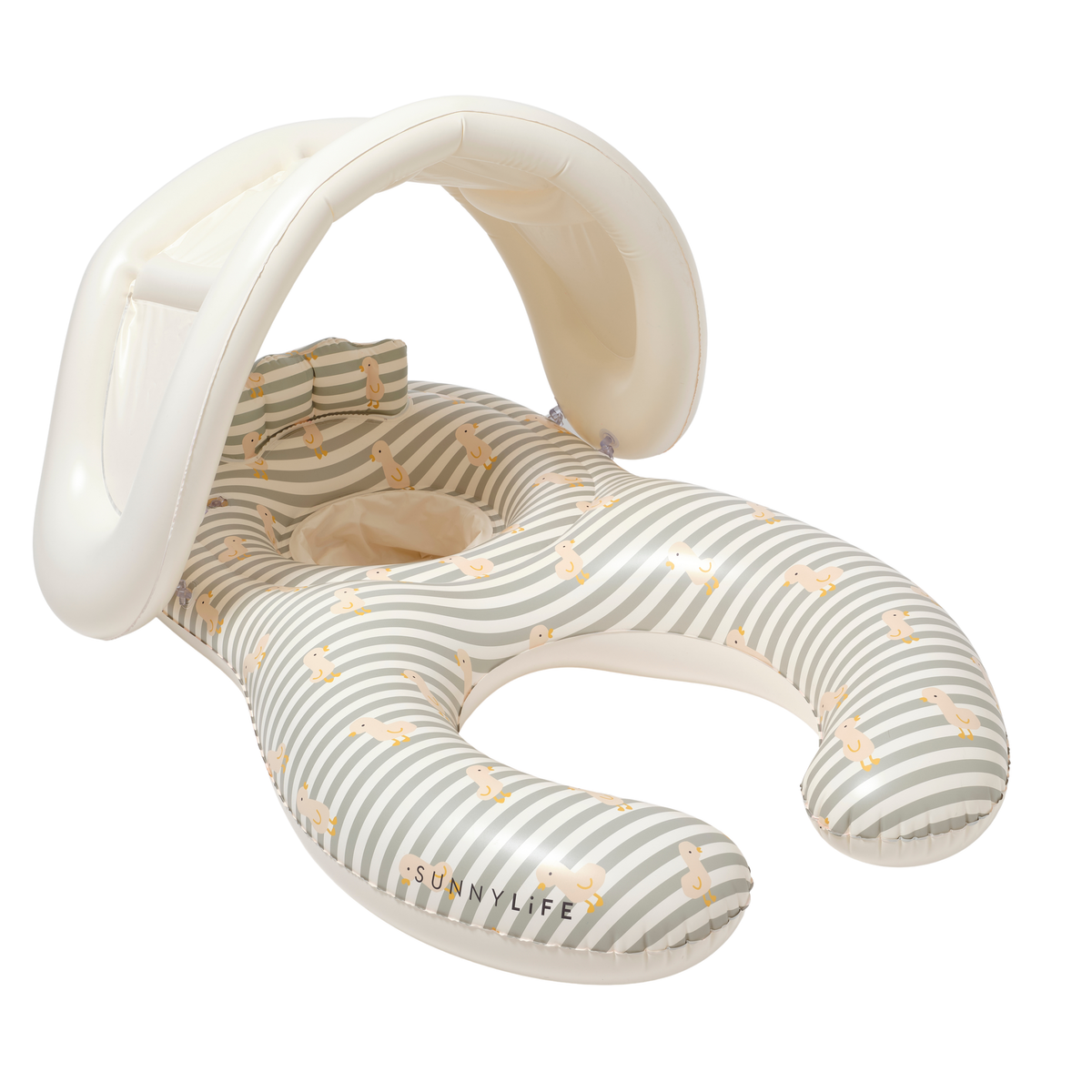 Float Together Baby Seat Duck Sage Stripe