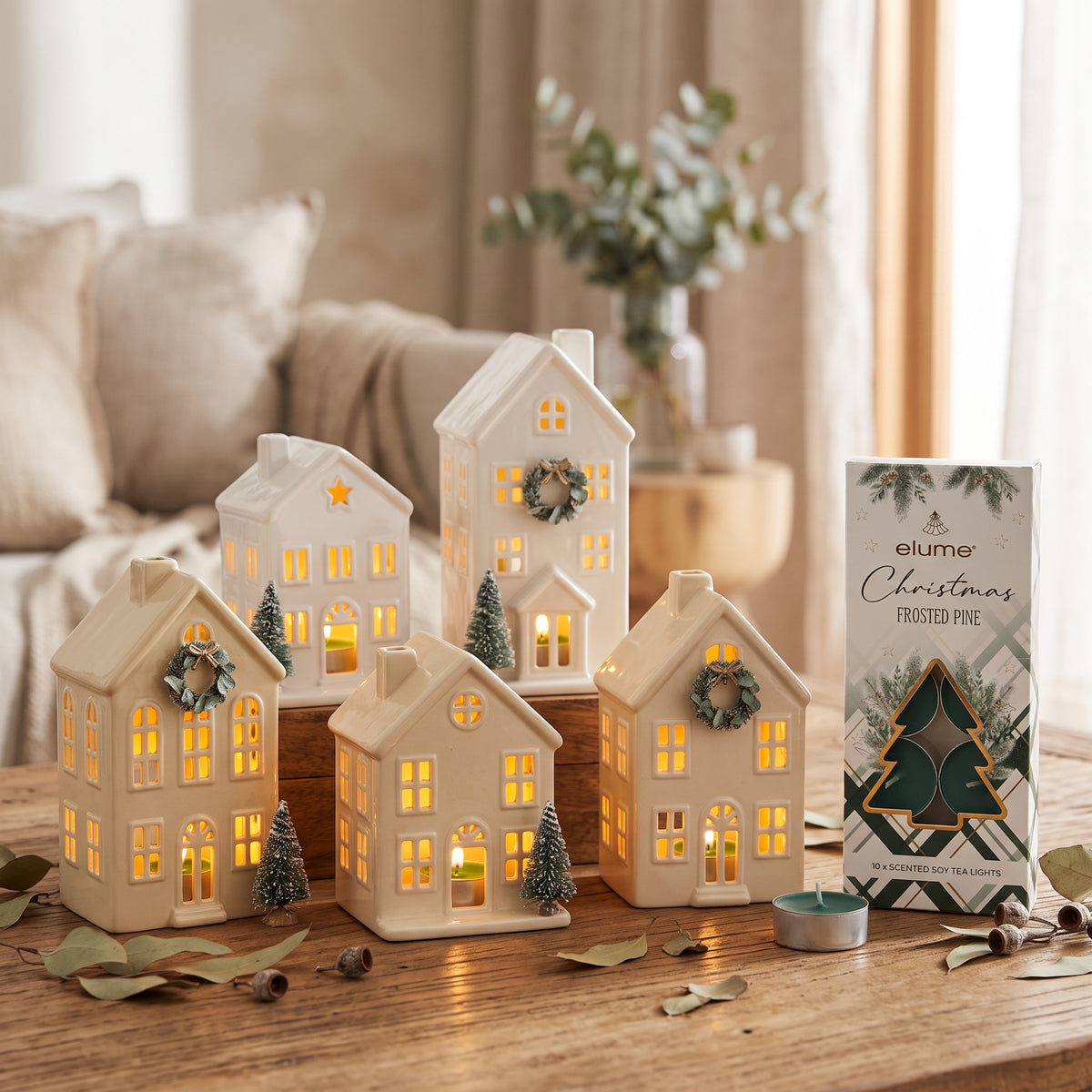 Frosted Pine Christmas Tealights