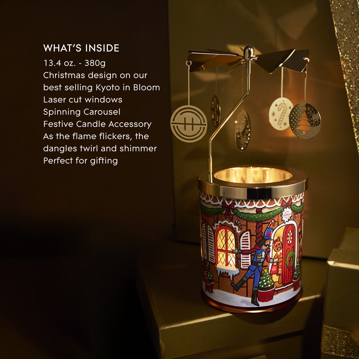 Kyoto In Bloom Soy Candle &amp; Spinning Carousel