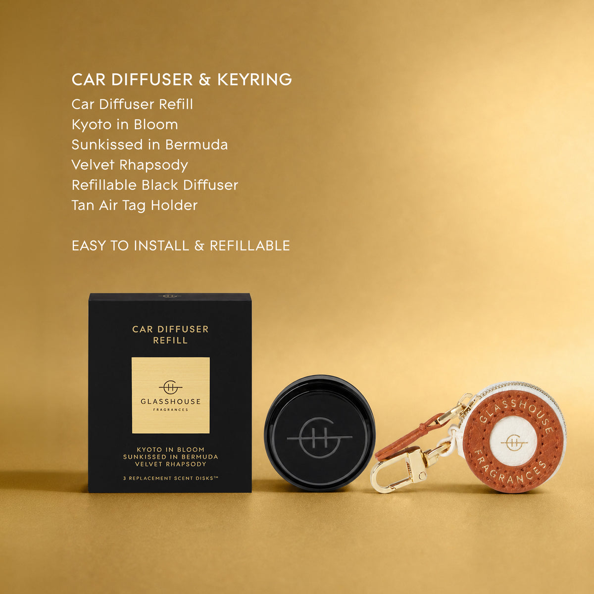 Car Diffuser &amp; Keyring Gift Set