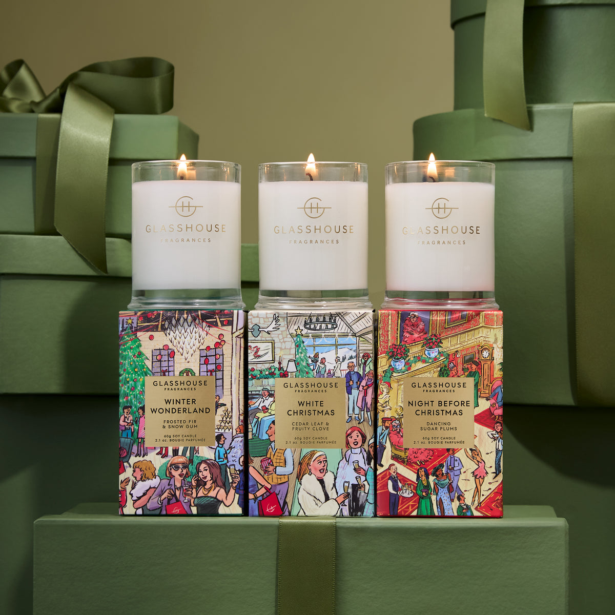 Christmas Trio 3 x 60g Soy Candles