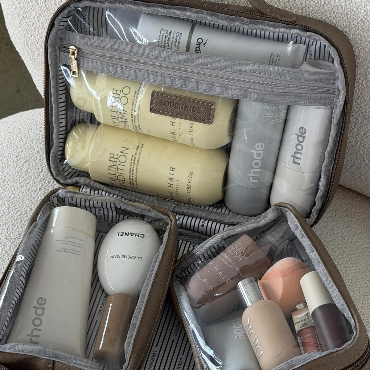 Georgie Cosmetic Case | Coffee