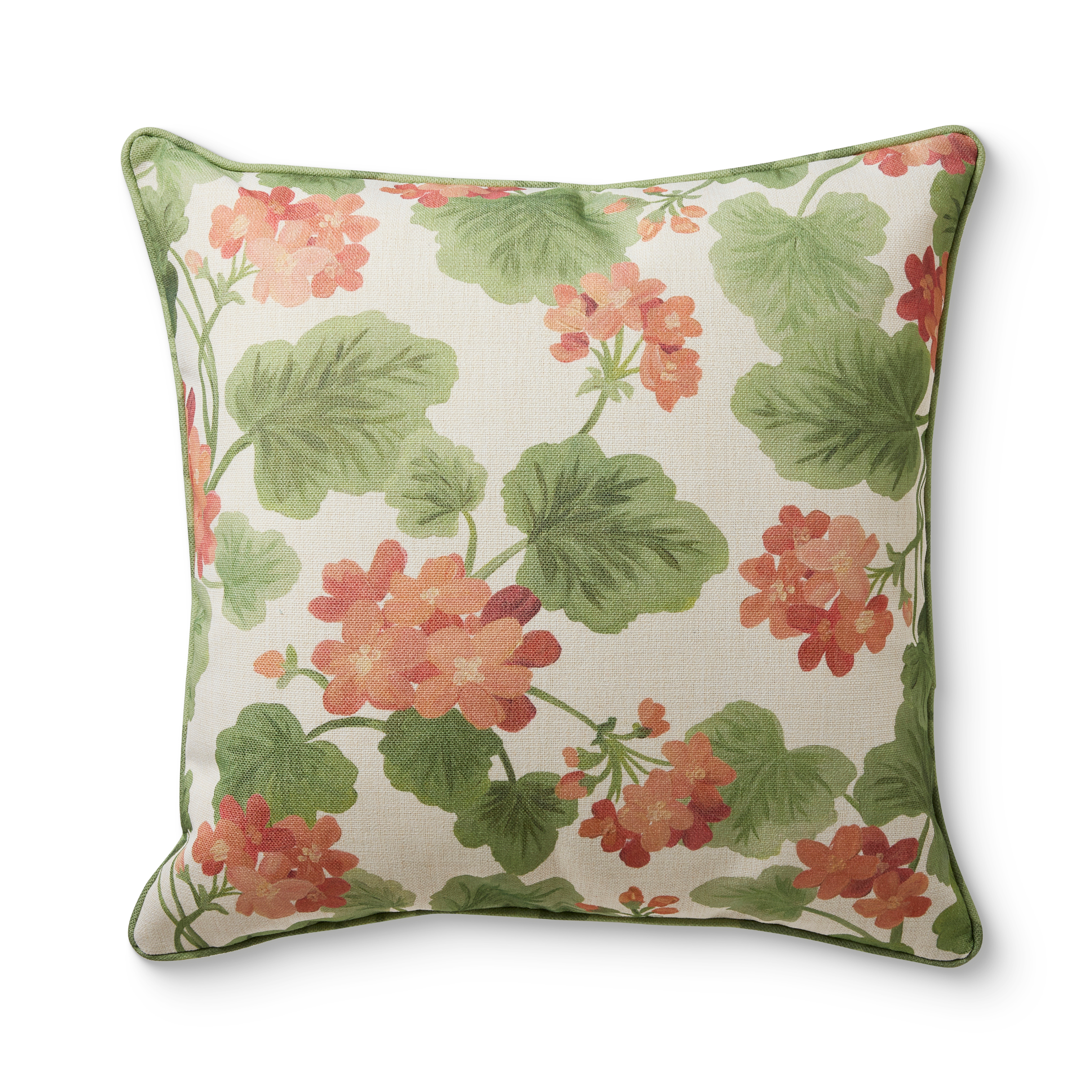 Geranium Green/Rust Reversible Outdoor Cushion