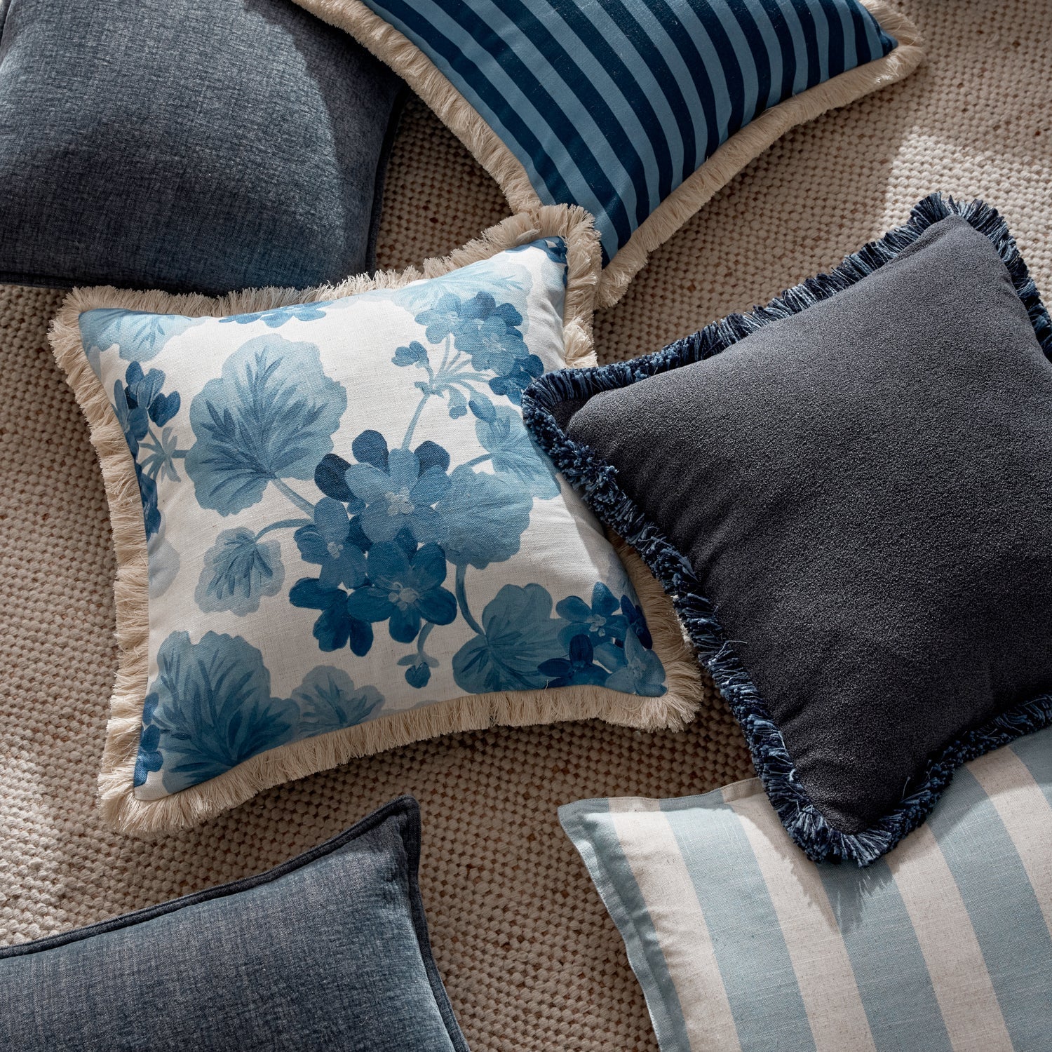 Geranium Blue Cushion