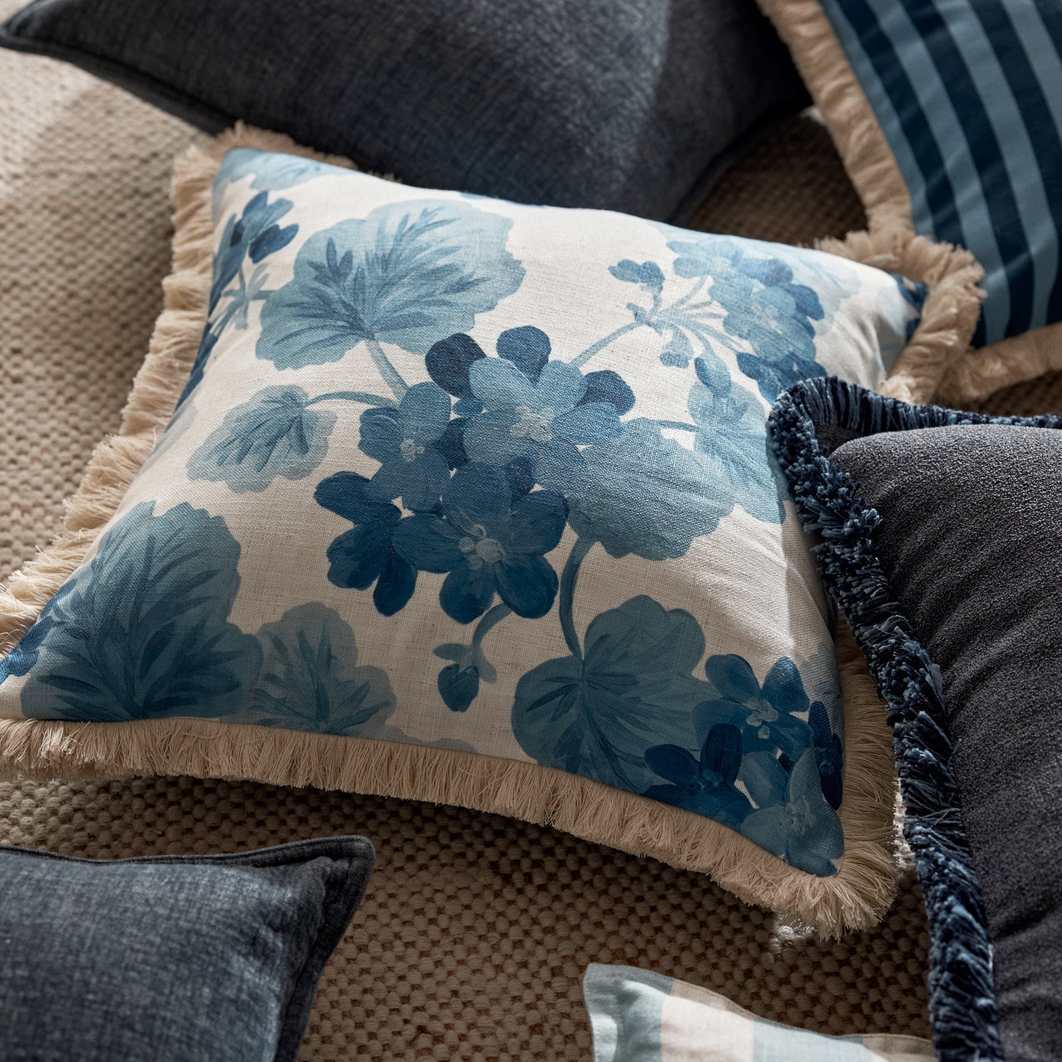 Geranium Blue Cushion