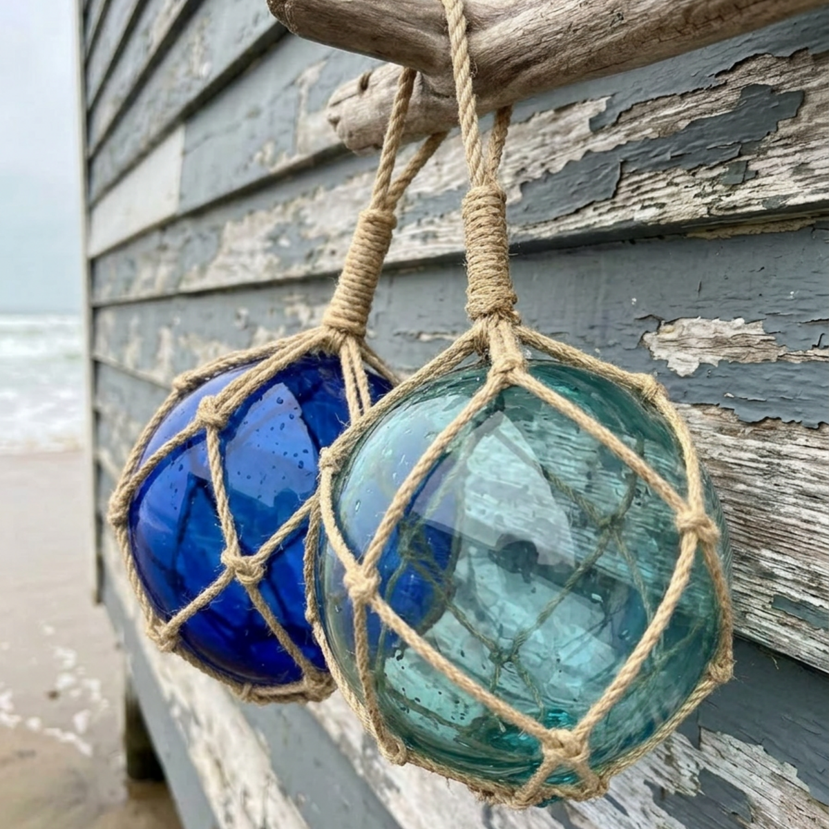 Cobalt Glass Rope Ball | Medium