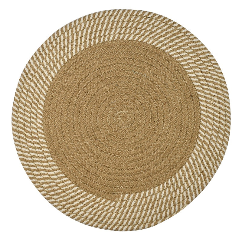 Demi Natural/Ivory Round Placemat