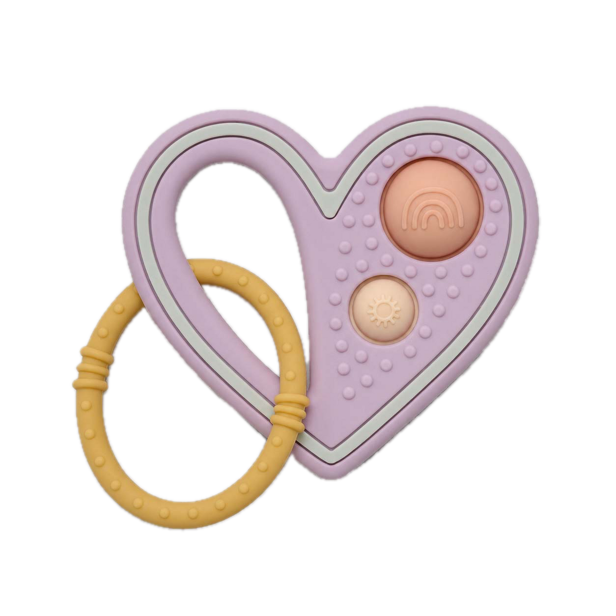 Heart Silicone Pop Teether