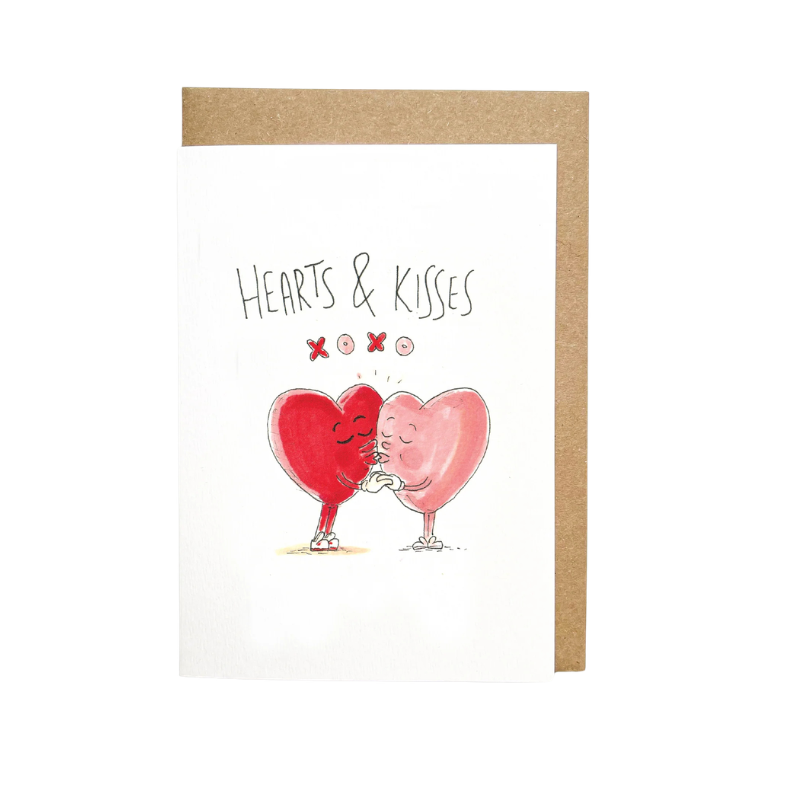 'Hearts and Kisses' Card