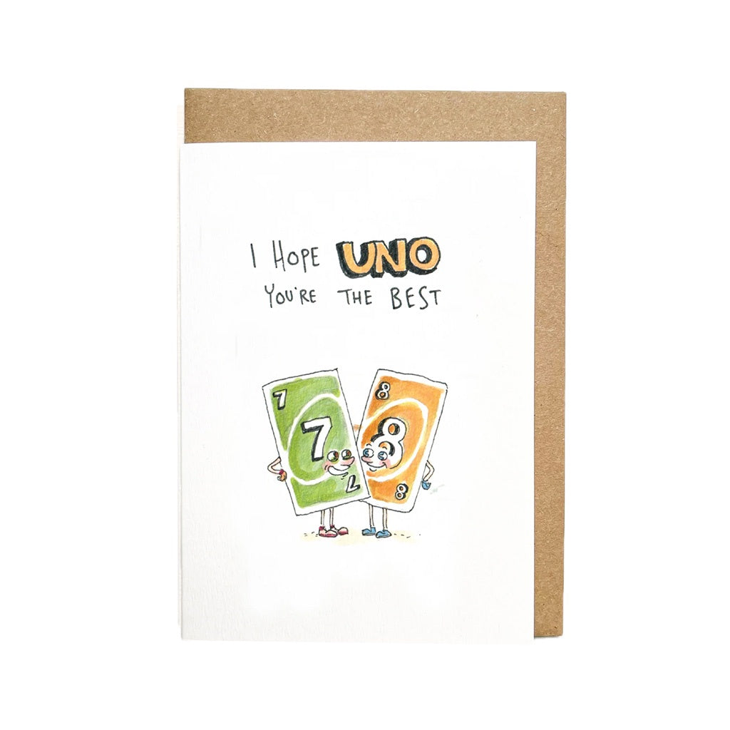 &#39;I Hope Uno You&#39;re The Best&#39; Card