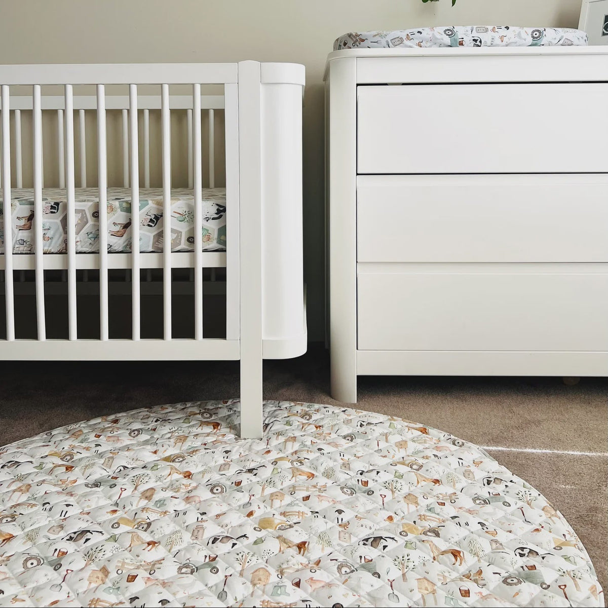 Padded Water-resistant Playmat Farm Life