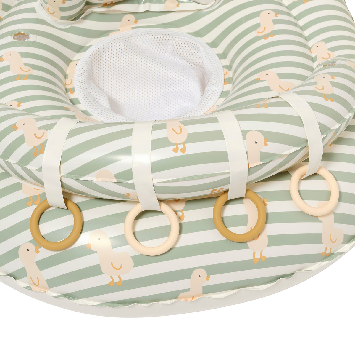 Interactive Baby Float Duck Sage Stripe