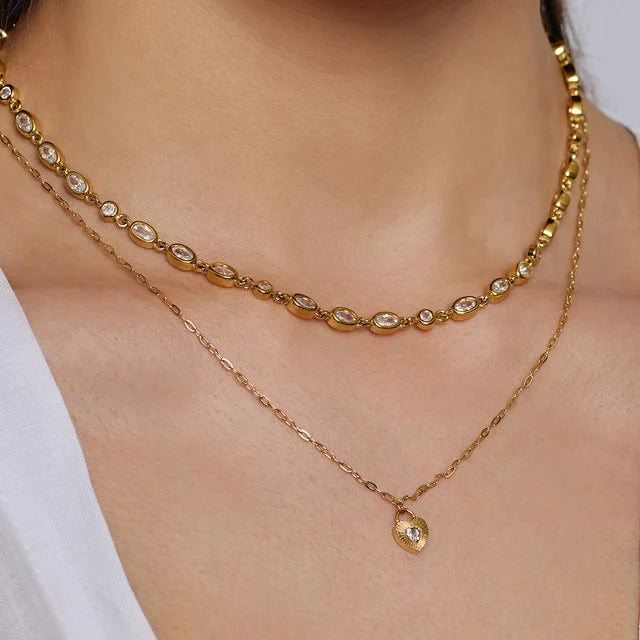 Isadora Gold Necklace | Stone