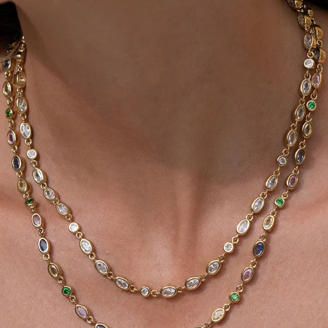 Isadora Gold Necklace | Stone