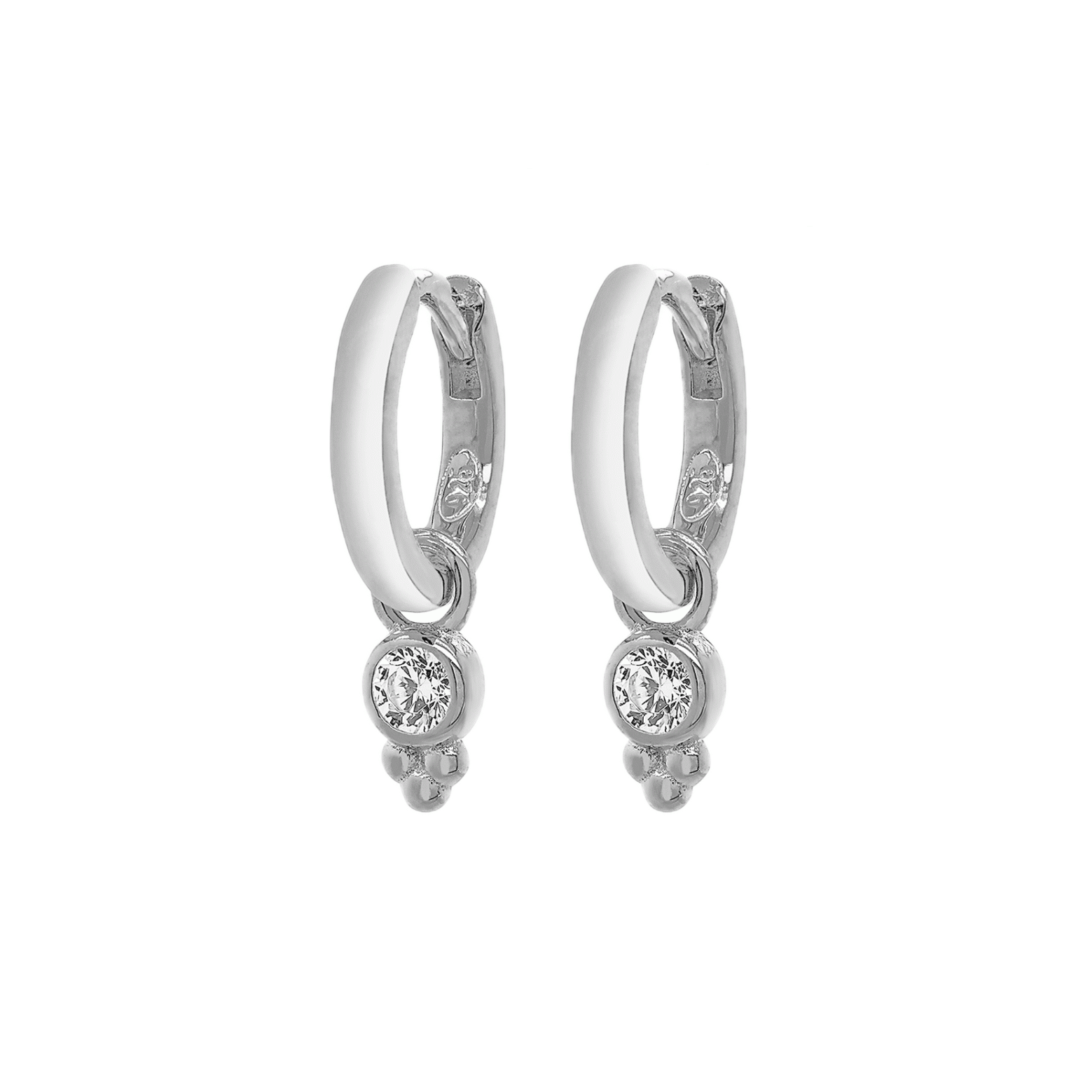 CZ Hoop | Silver